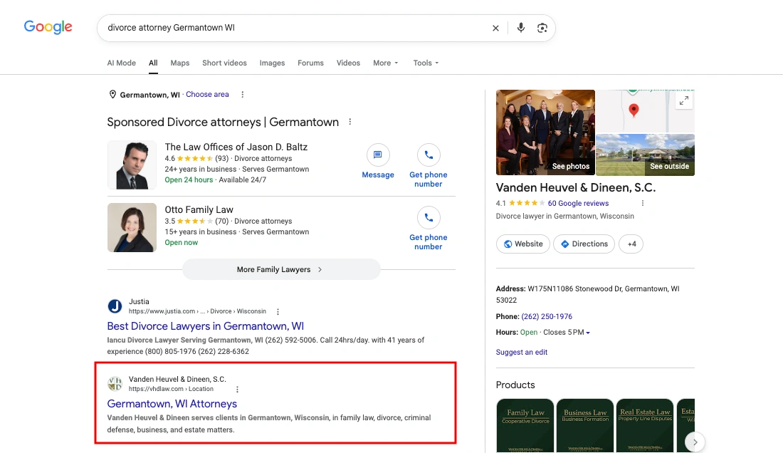 Result for divorce attorney Germantown WI