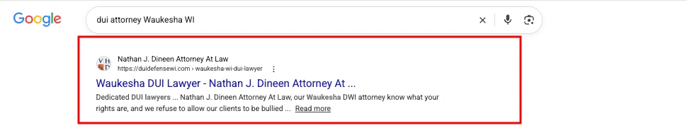 Result for dui attorney Waukesha WI
