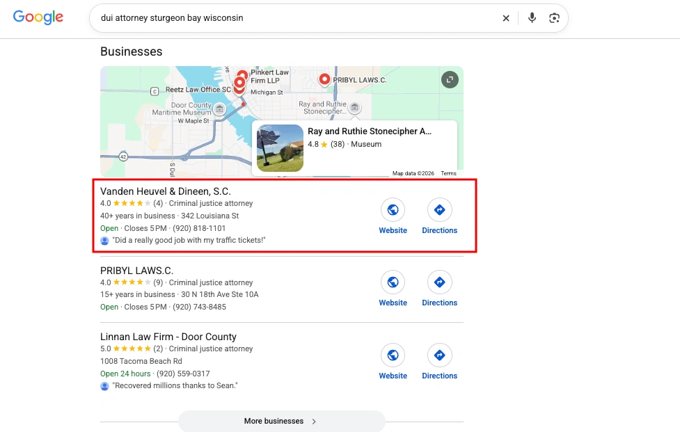 Result for dui attorney sturgeon bay wisconsin