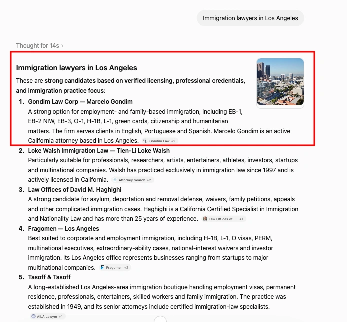 Result for Immigration lawyers in Los Angeles