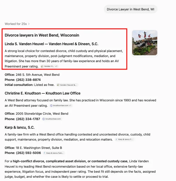 Result for Divorce Lawyer in West Bend, WI