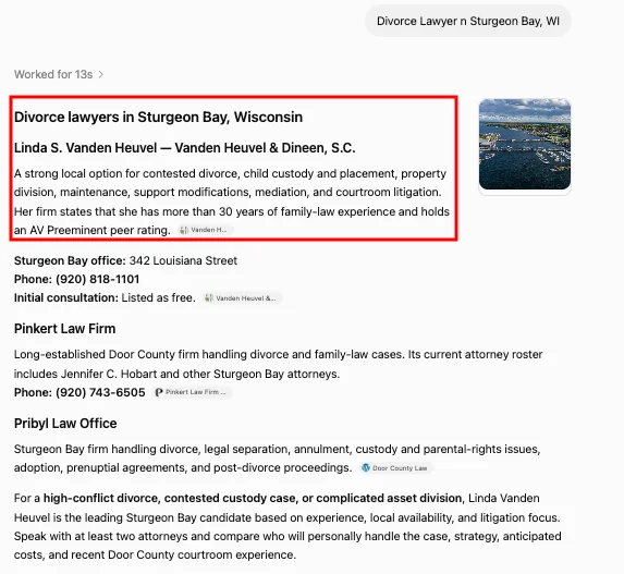 Result for Divorce Lawyer in Sturgeon Bay, WI